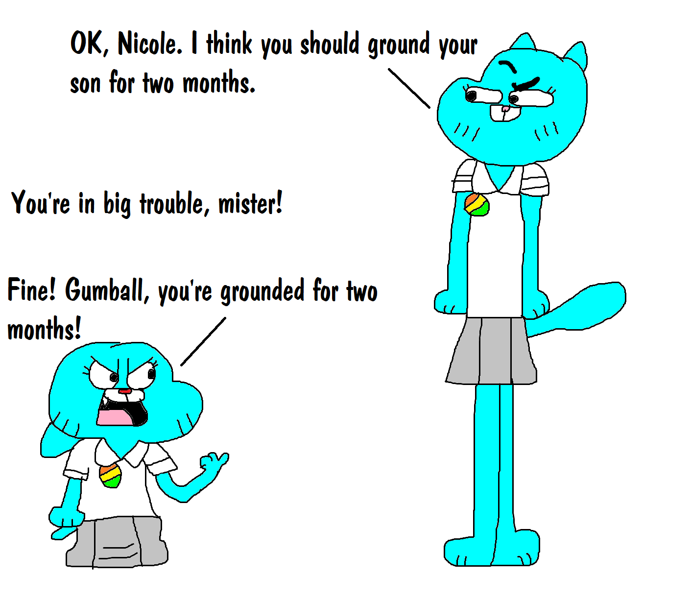 Gumball Watterson Is Grounded For Being Like Mom By