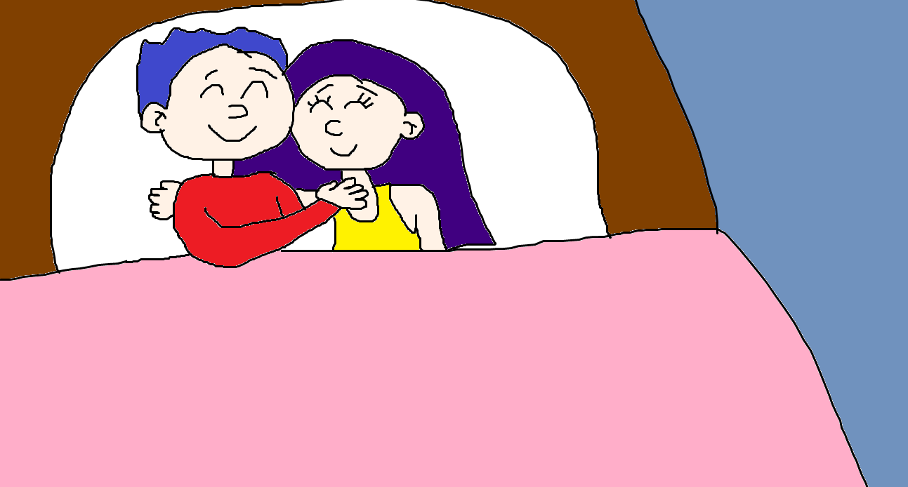 Teenaged Tommy and Kimi Cuddling Each Other in Bed by ...
