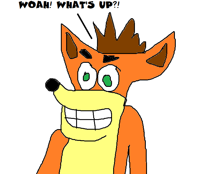 Crash Bandicoot Saying Woah! What's Up?!