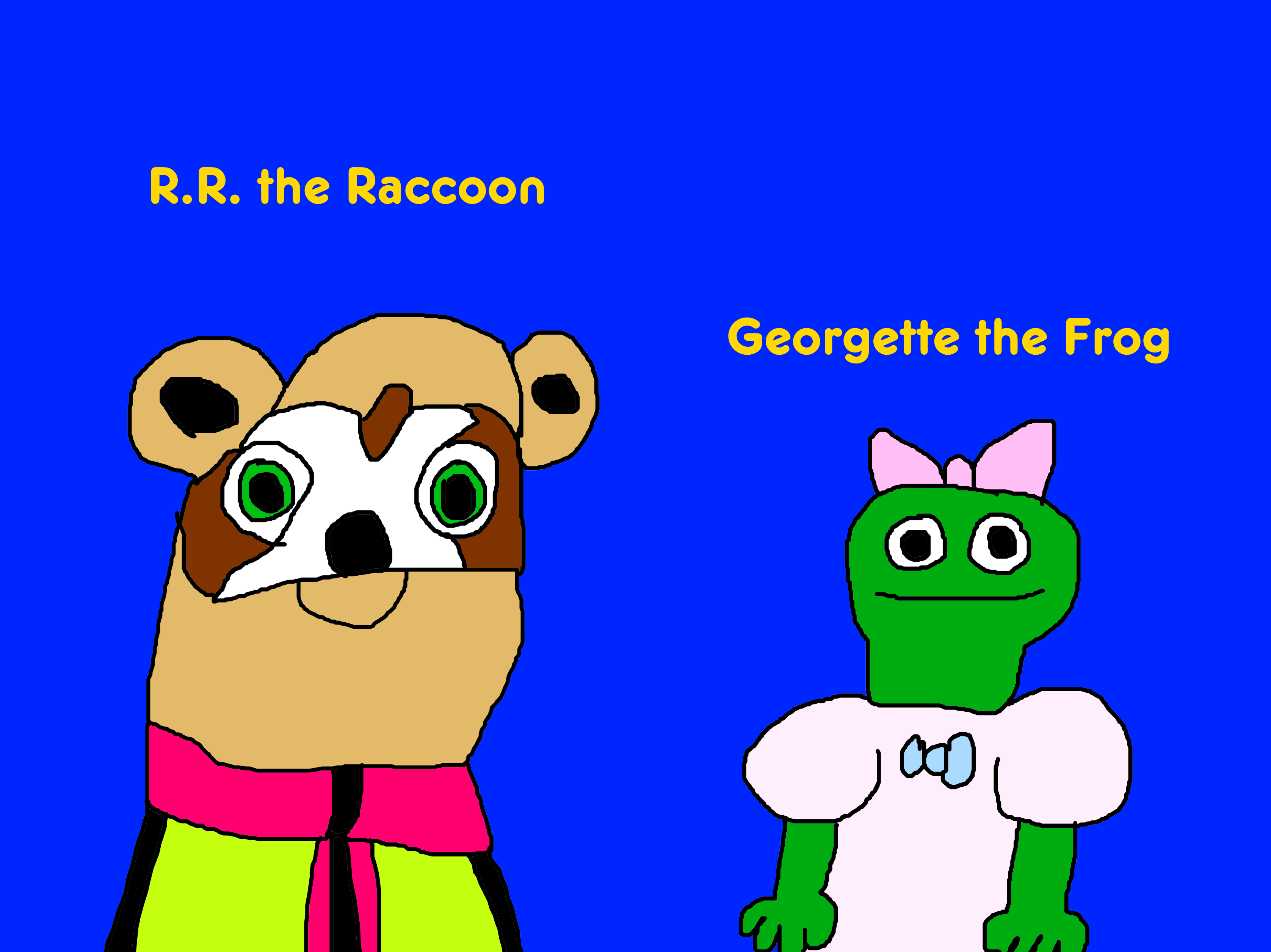 R.R. the Raccoon and Georgette the Frog