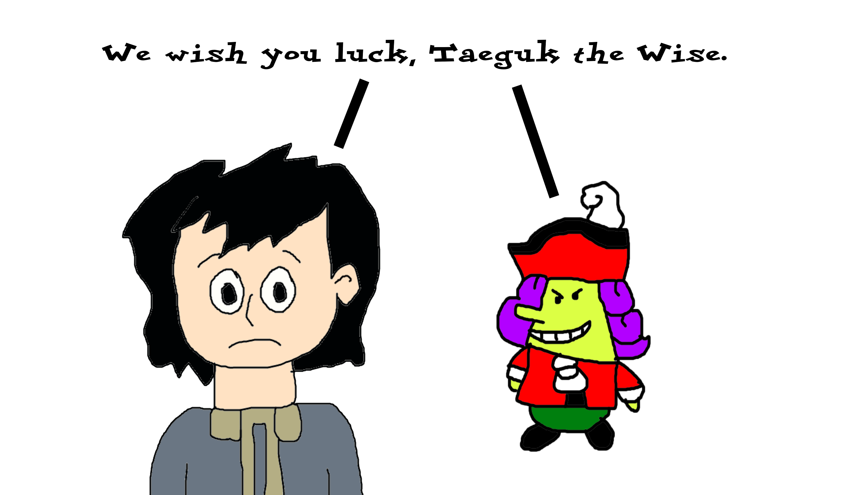 Flavio and Lelouch Wish Laeguk the Wise Luck