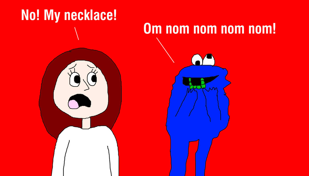 Cookie Monster Eating Mary Jane #39 s Necklace by MJEGameandComicFan89 on Cookie Monster Eating Mary Jane #39 s Necklace by MJEGameandComicFan89 on