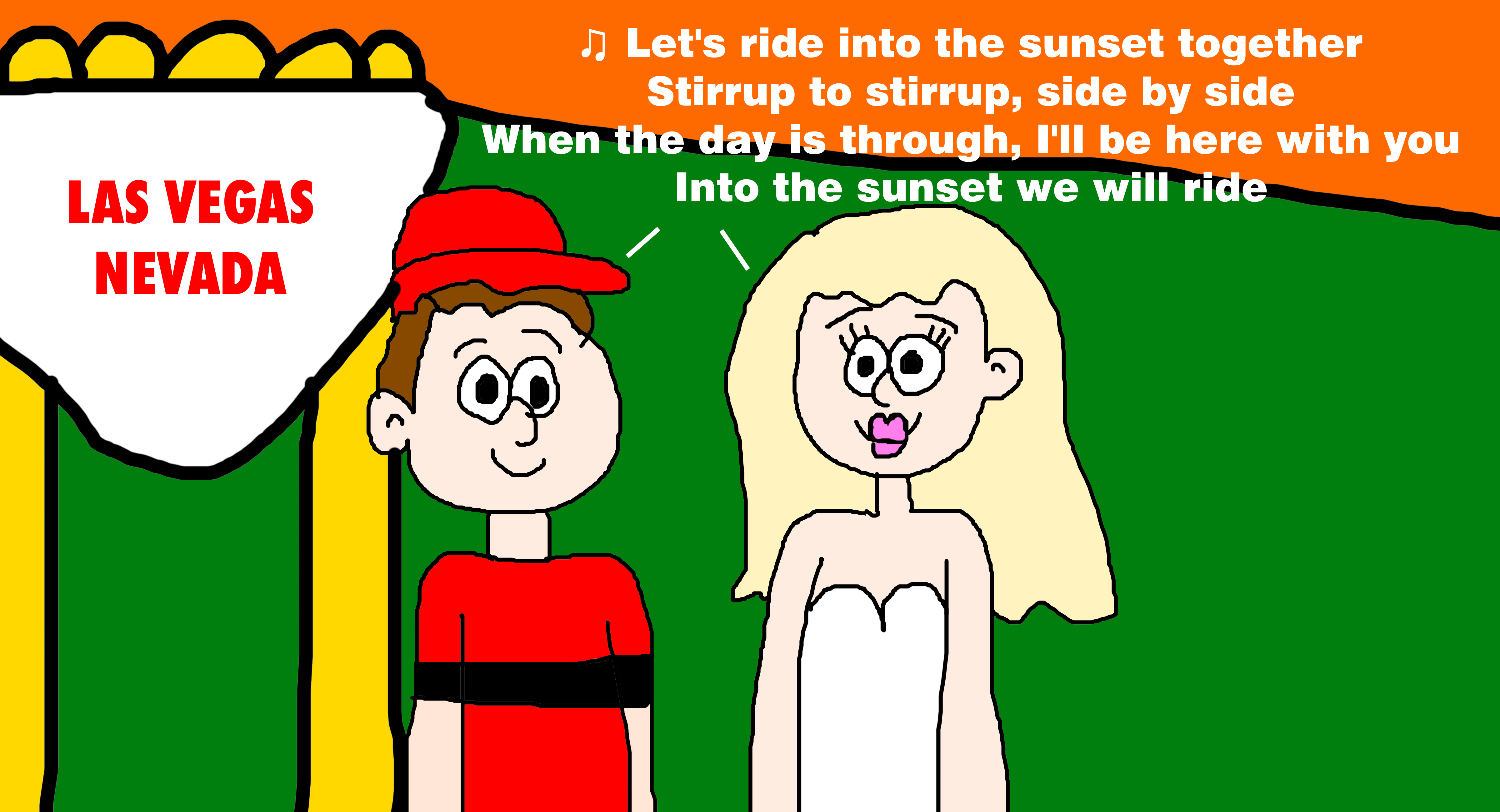 Let's Ride Into The Sunset Together Lyrics Adam and Holli Singing Let's Ride into the Sunset by