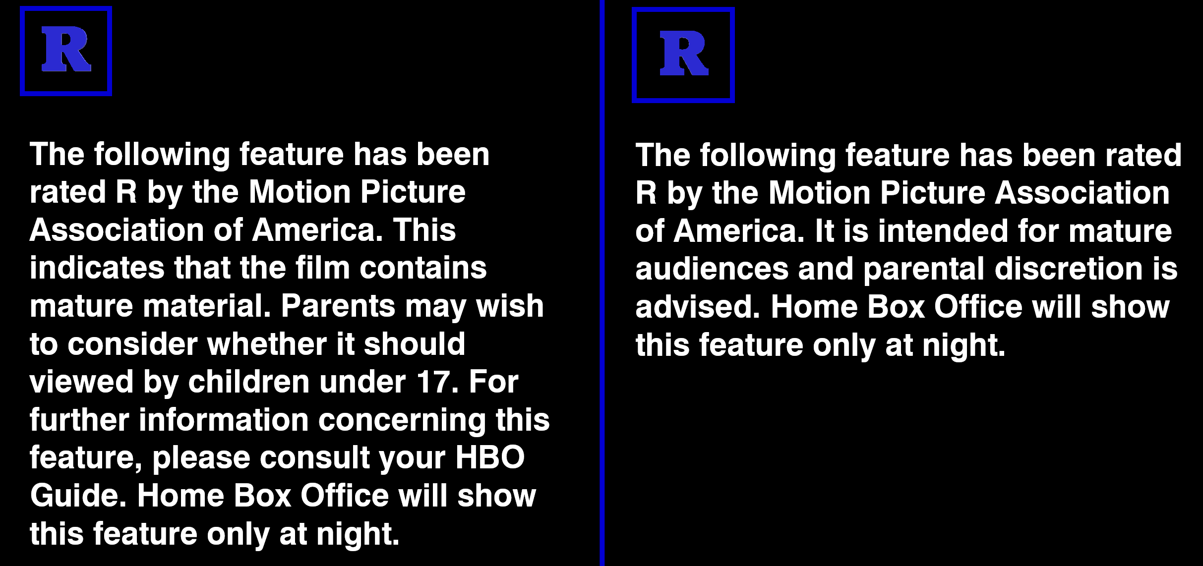 HBO Two Rated R Versions from 1978 by MJEGameandComicFan89 on DeviantArt