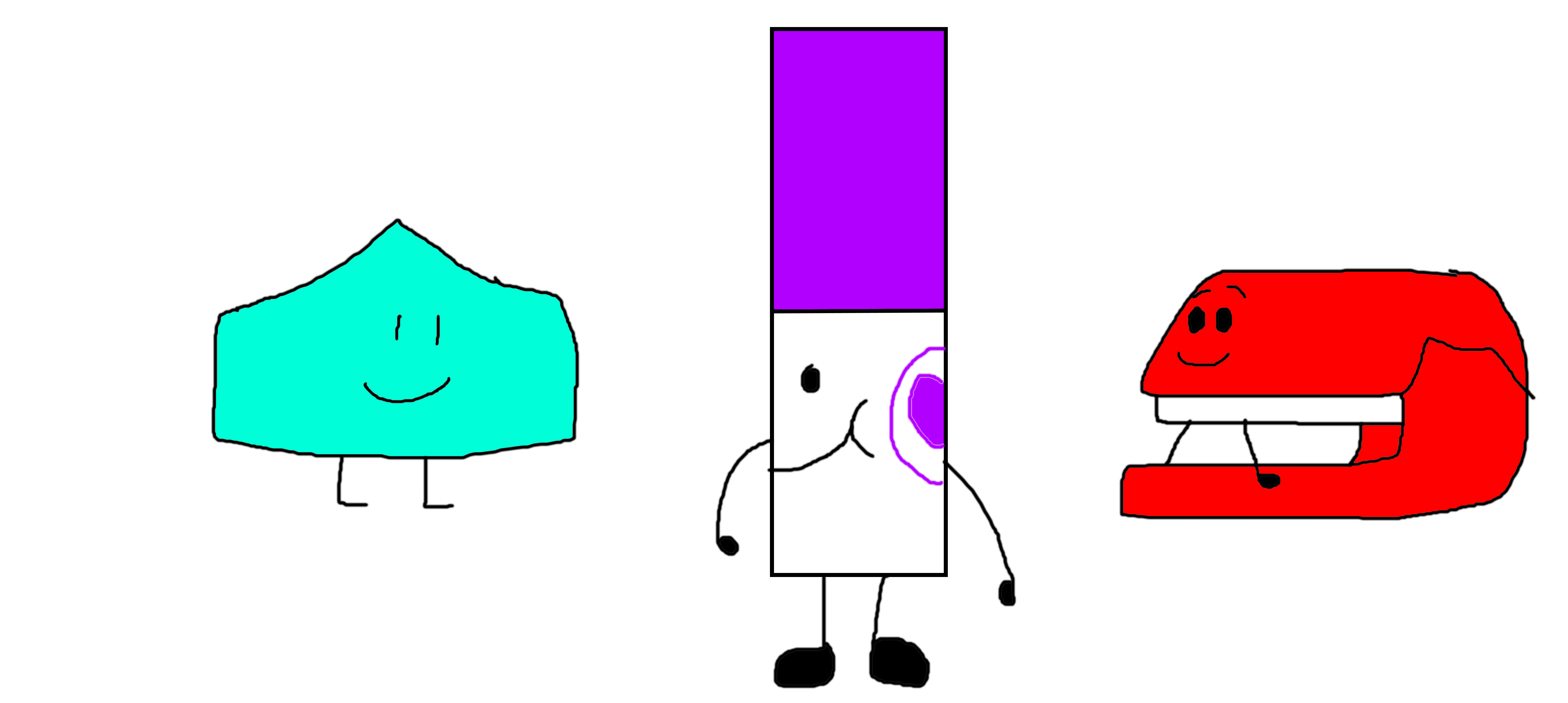 Bfdi Step Stapy, Foldy and Marker from Battle for BFDI by MJEGameandComicFan89 on ...