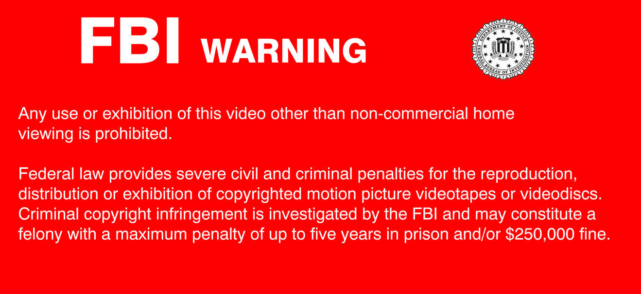 The FBI Warning from FOX Video by MJEGameandComicFan89 on DeviantArt