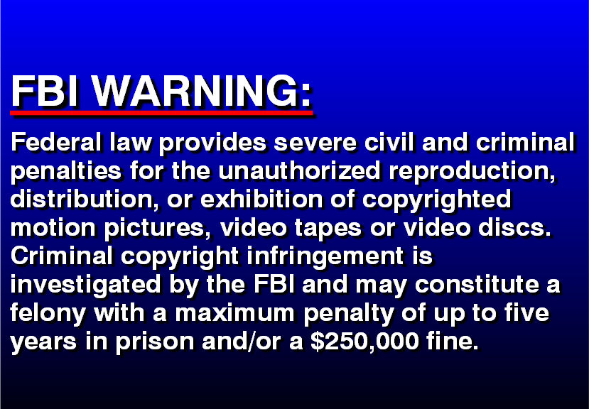 FBI Warning from Sony Wonder by MJEGameandComicFan89 on DeviantArt