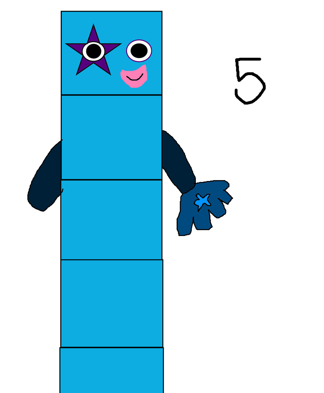 Numberblock 5 from Numberblocks by MJEGameandComicFan89 on DeviantArt