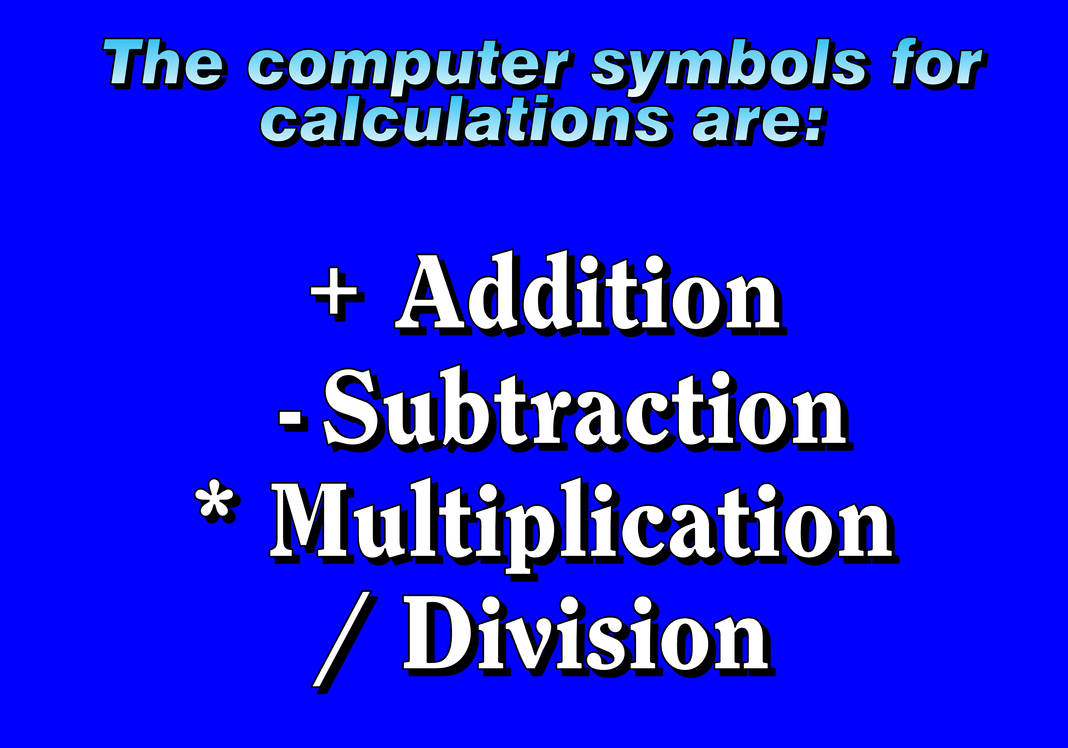 Computer Symbols for Calculation by MJEGameandComicFan89 on DeviantArt