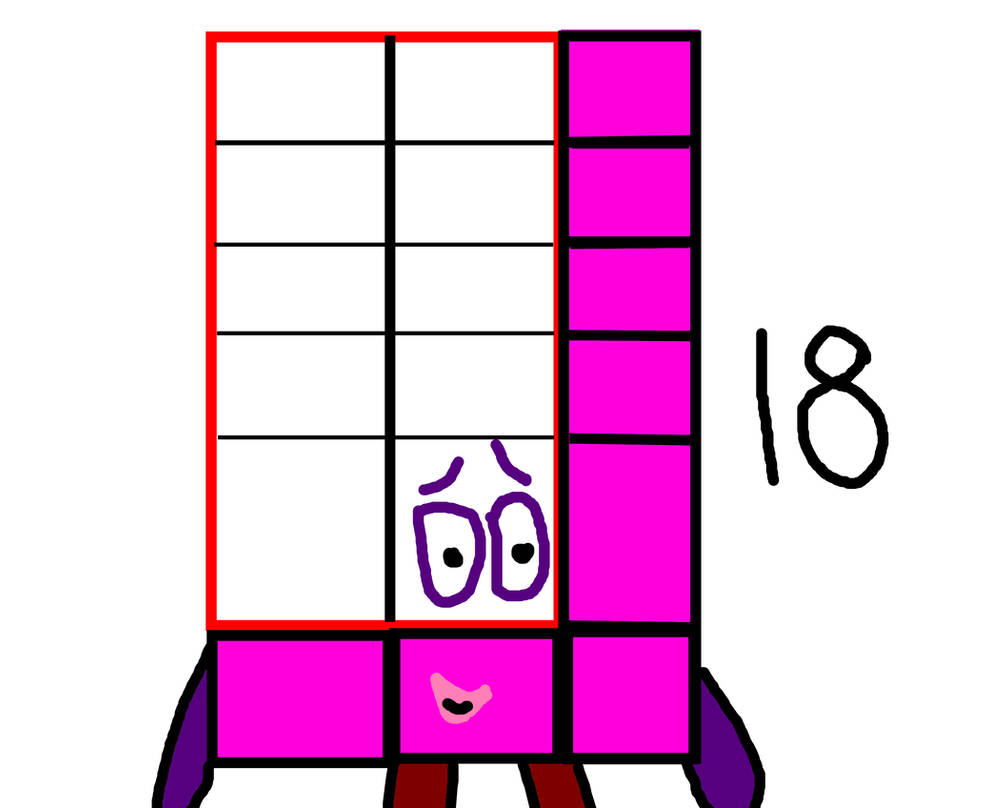Number Blocks 18 Sign Numberblocks #18 by MJEGameandComicFan89 on DeviantArt