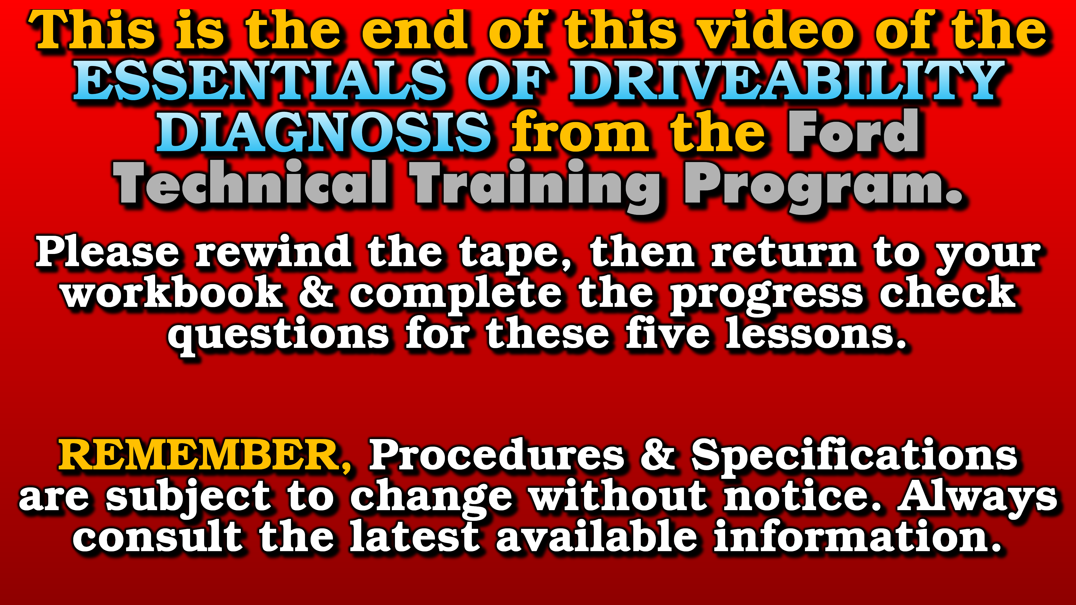 End of Essential of Driveability Diagnosis by MJEGameandComicFan89 on ...