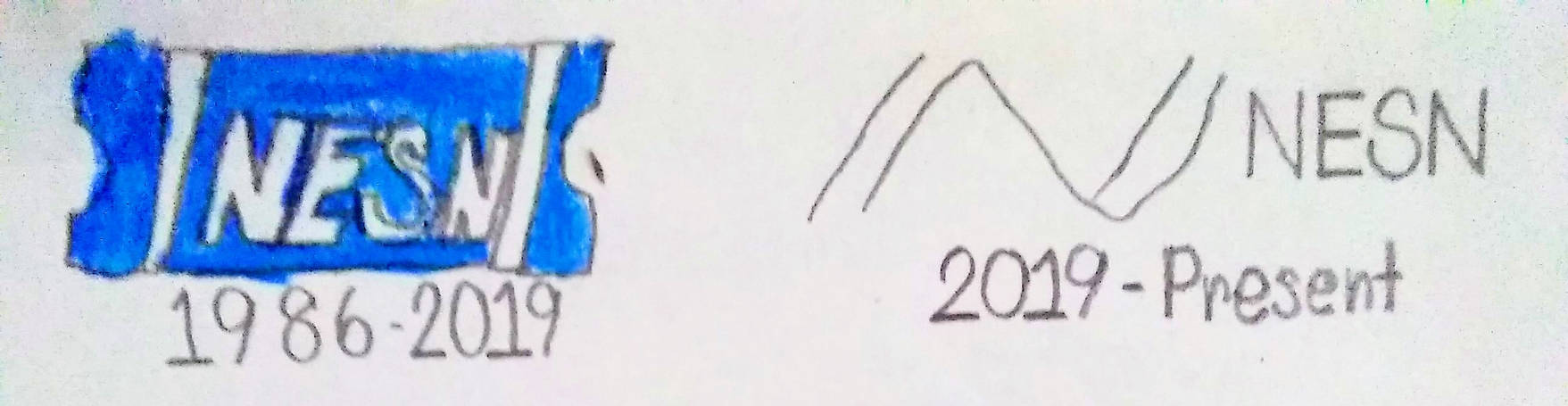 2 Logos of New England sports Network or NESN by