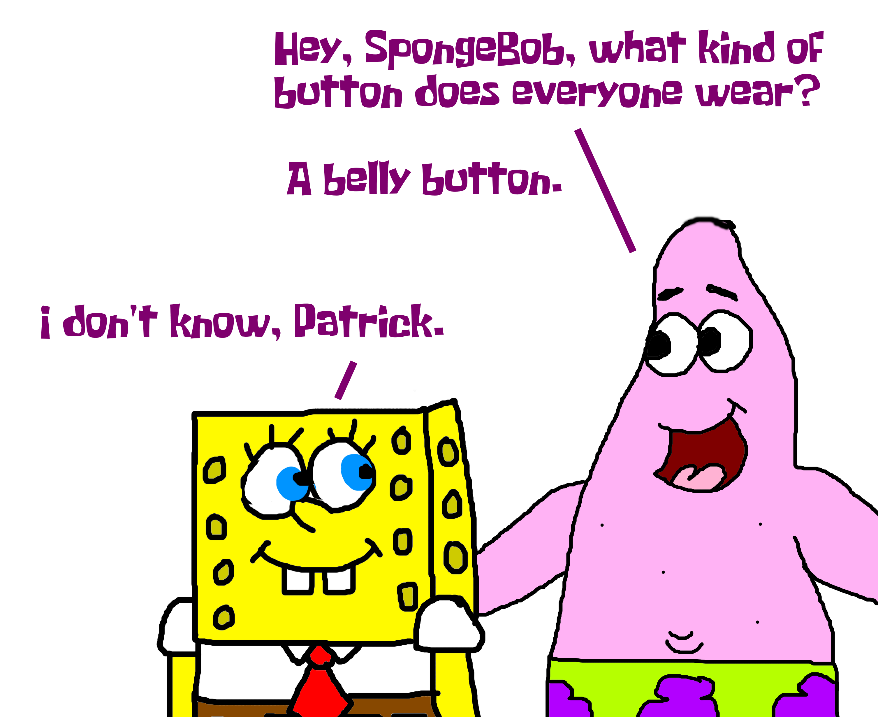 SpongeBob and Patrick's Belly Button Joke by MJEGameandComicFan89 on ...