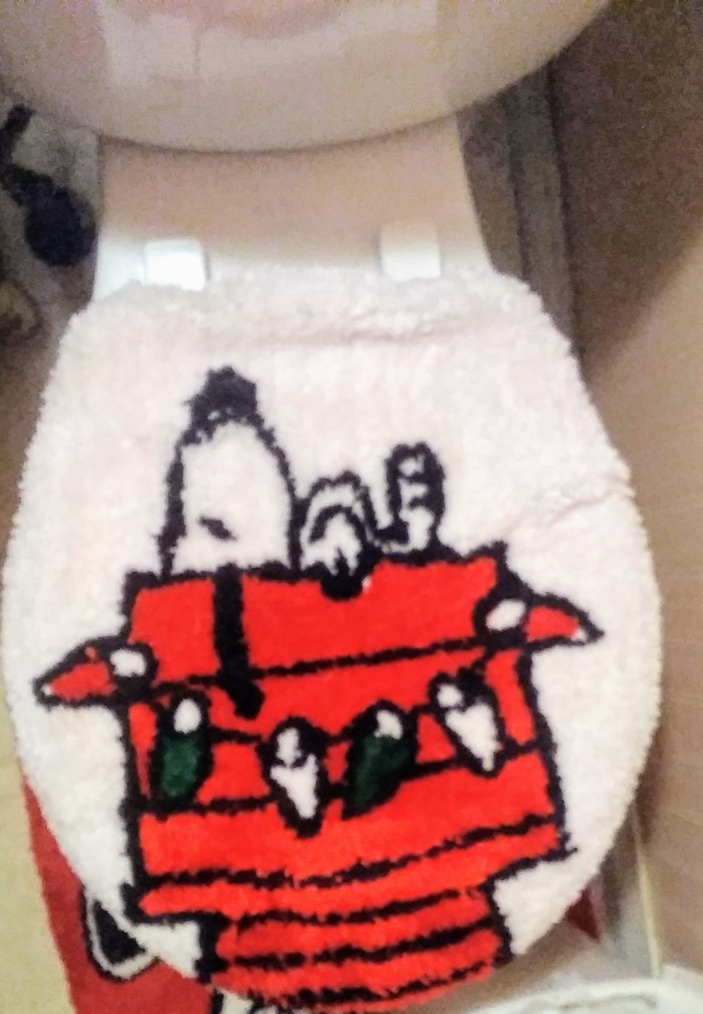 Snoopy holiday bathroom toilet cover by MJEGameandComicFan89 on DeviantArt