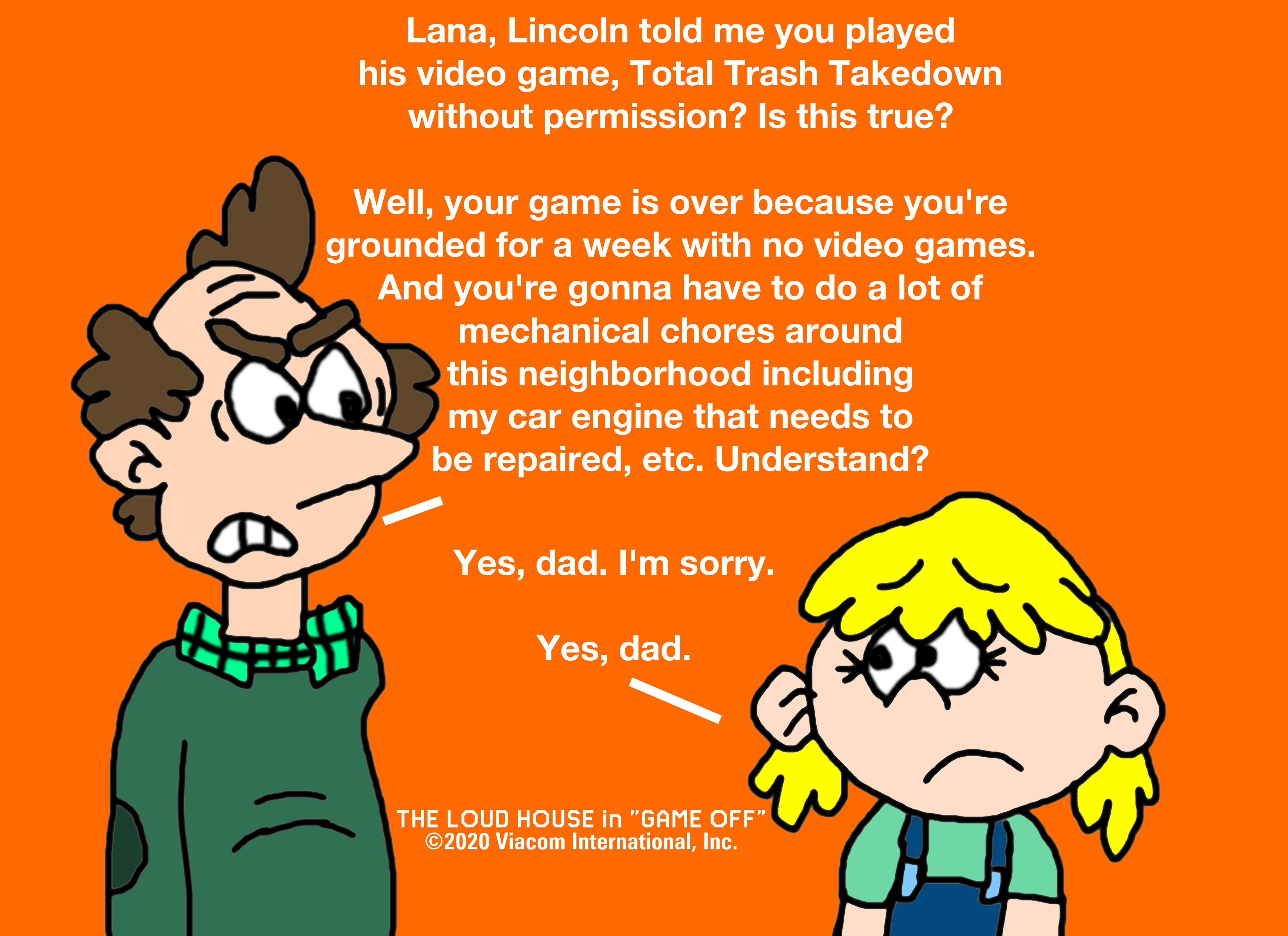 Lana Grounded by her Dad with No Video Games by MJEGameandComicFan89 on ...