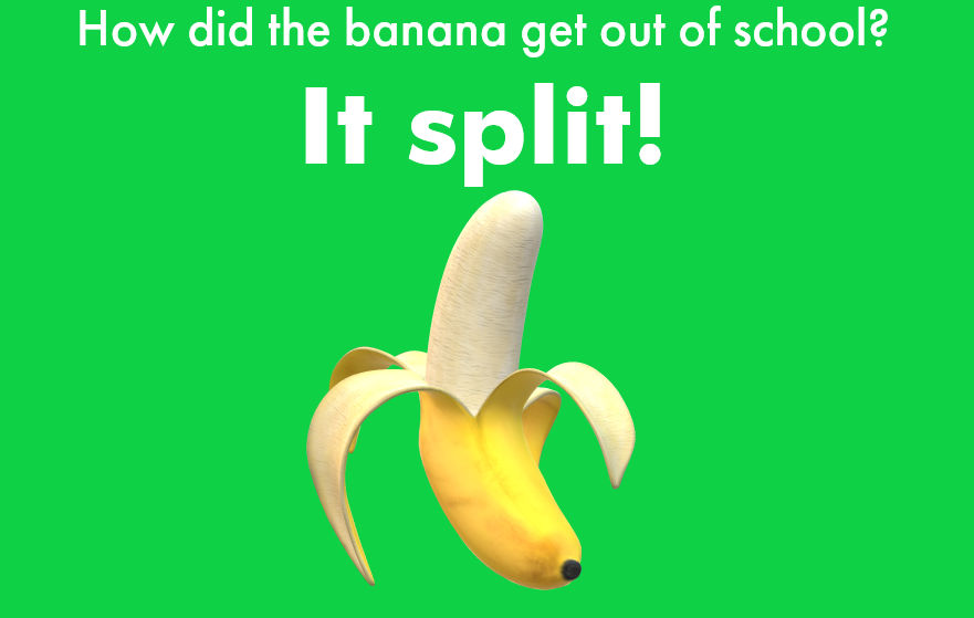 The Banana Got Out of School with Split Joke by MJEGameandComicFan89 on ...