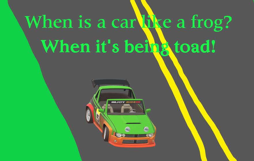 Car Getting Toad A Car Like a Frog Being Toad Joke by MJEGameandComicFan89 on DeviantArt
