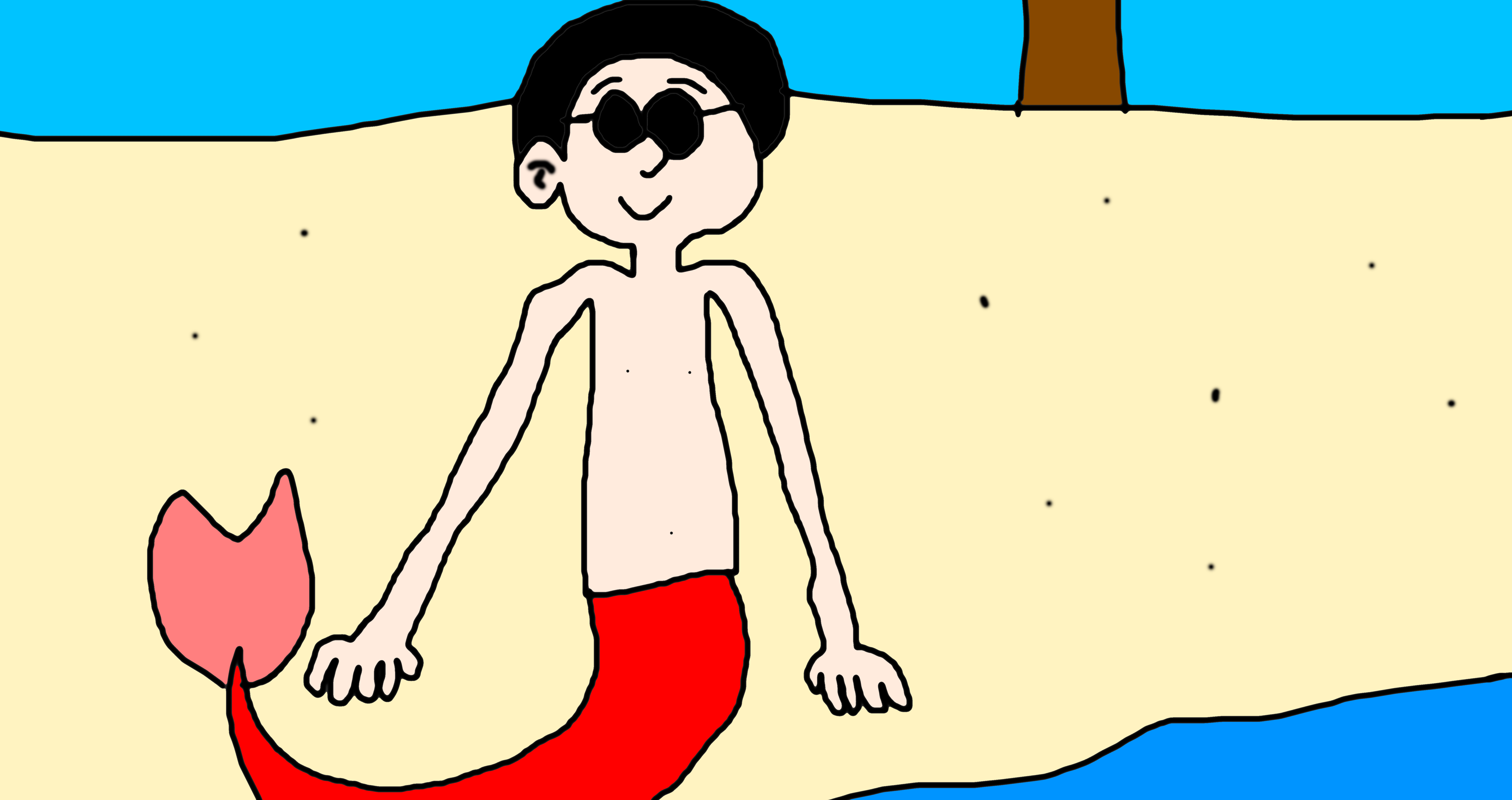 Merman Alan on the Shore by MJEGameandComicFan89 on DeviantArt