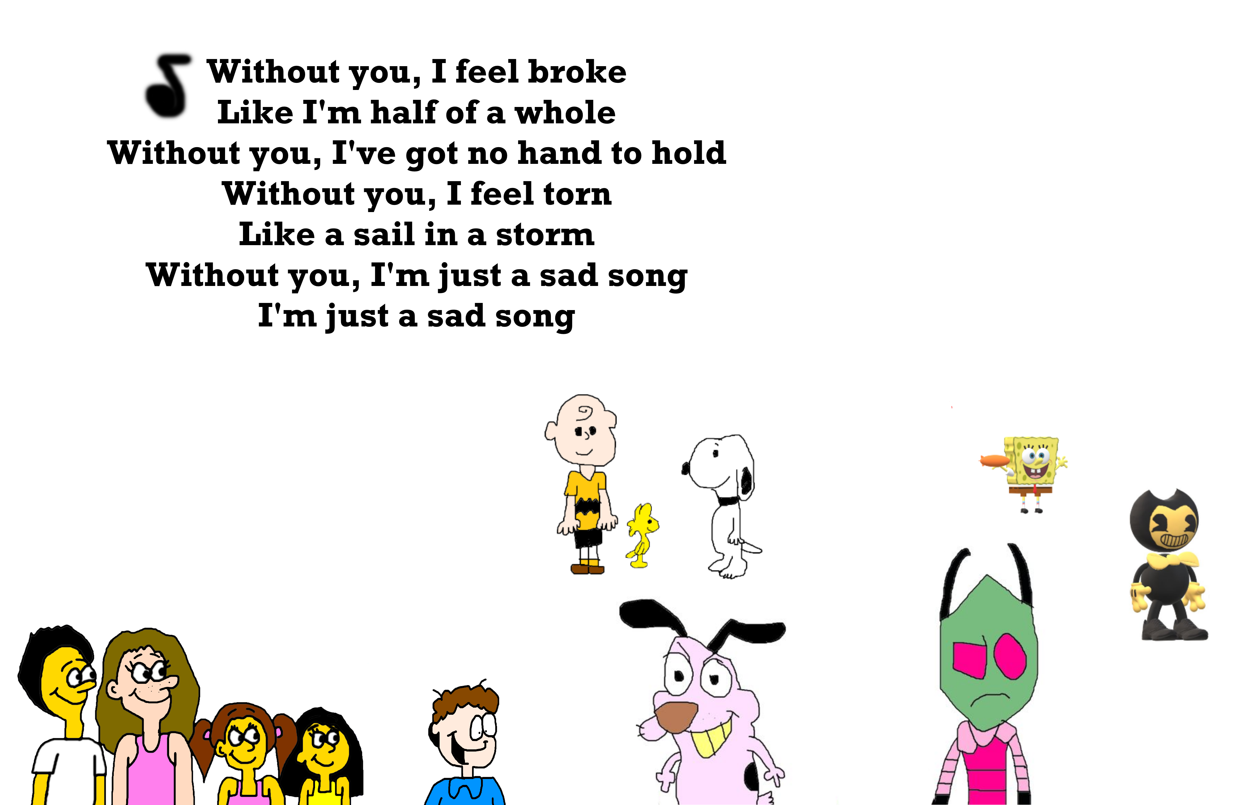 SpongeBob and More Sang We The Kings' Sad Song by