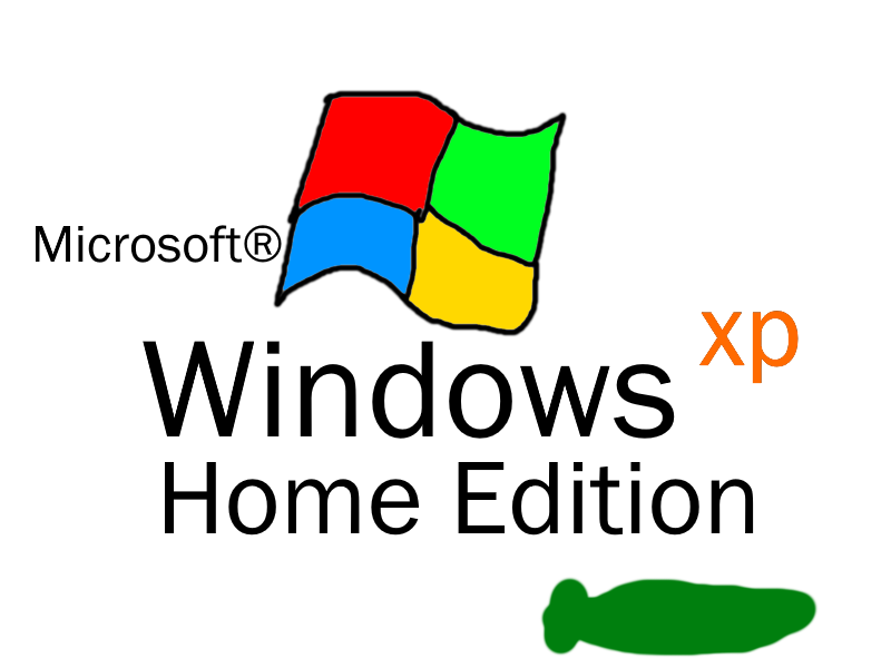 Windows XP Home Edition Blowing a Green Balloon by MJEGameandComicFan89 ...
