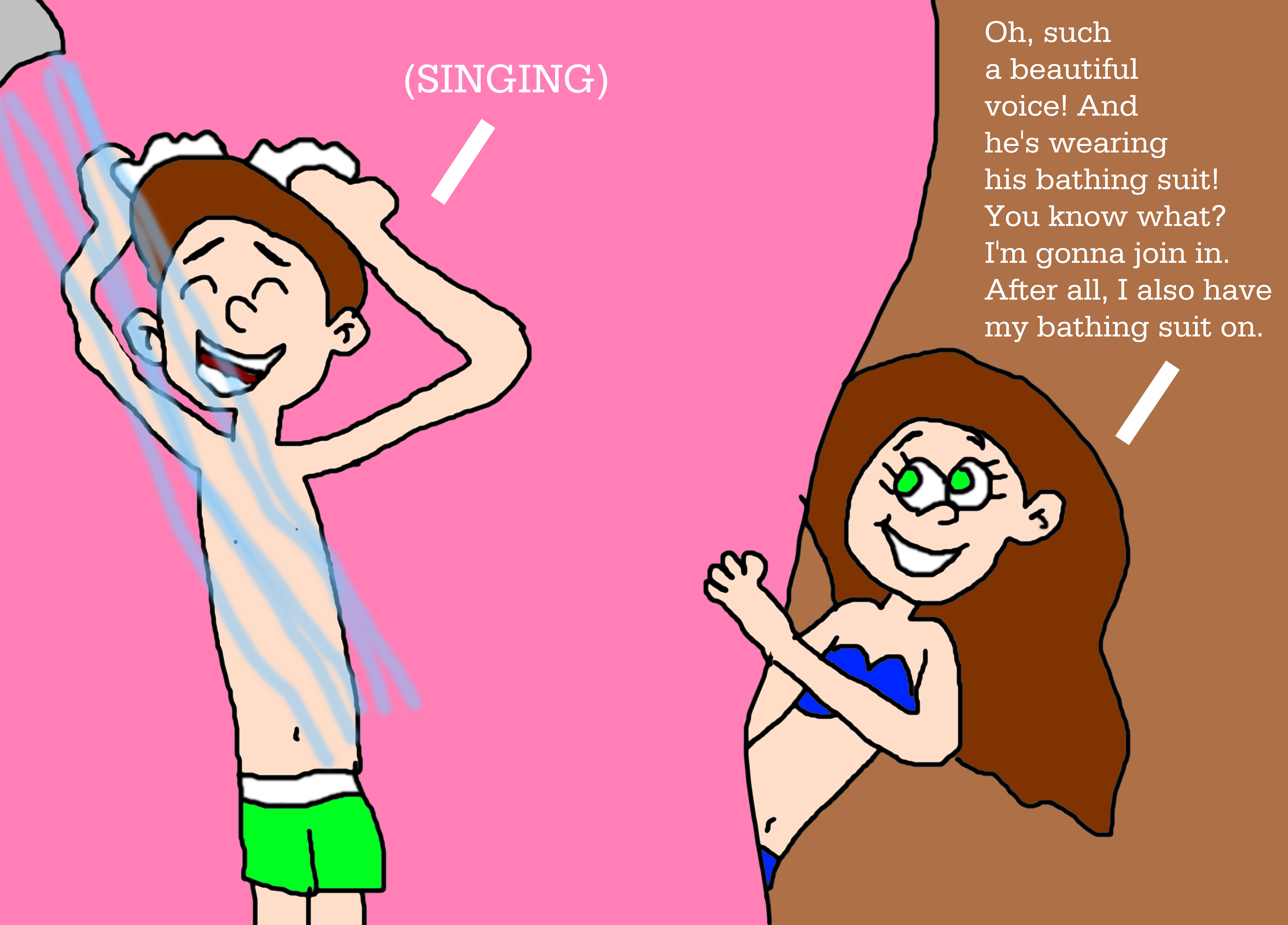 Makenzie Snuck In Fanboy S Shower To Hear Him Sing By Mjegameandcomicfan On Deviantart