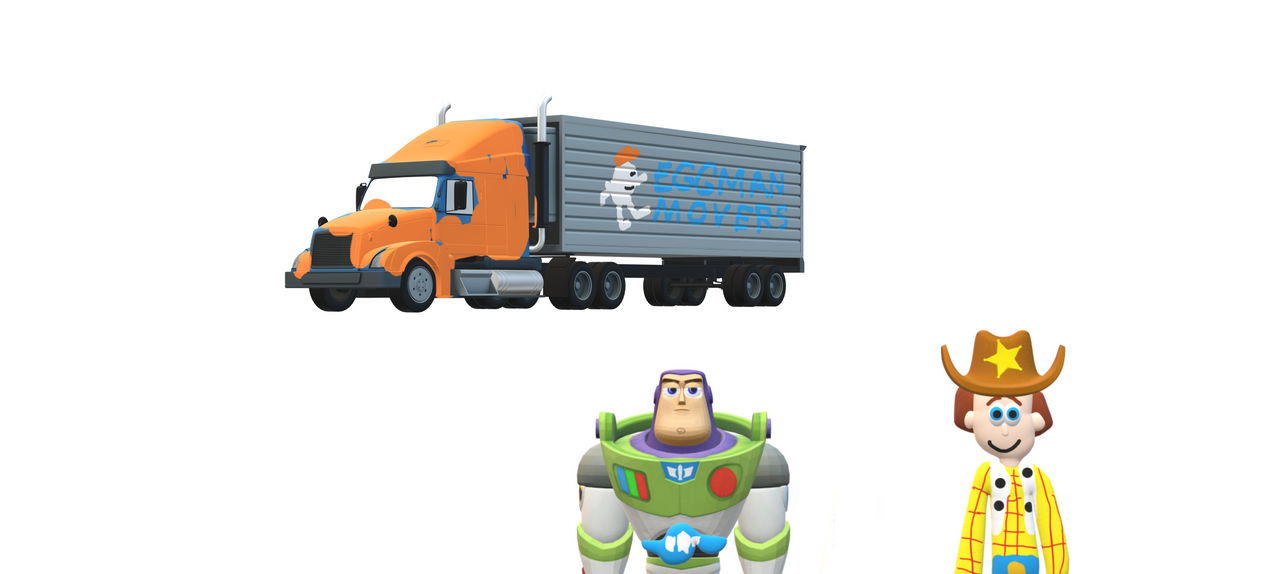 Woody And Buzz With Eggman Movers Truck By Mjegameandcomicfan89 On