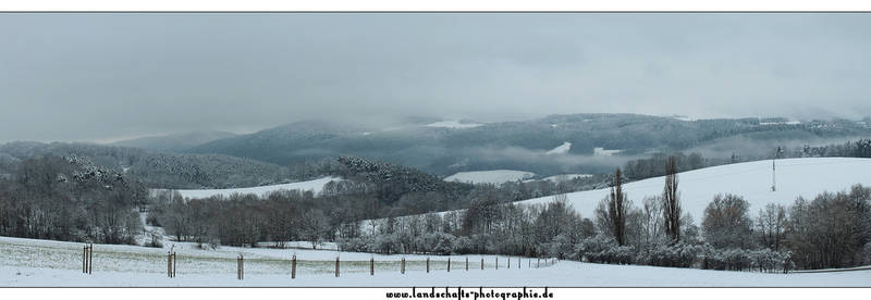 Panorama- winter in thuringia