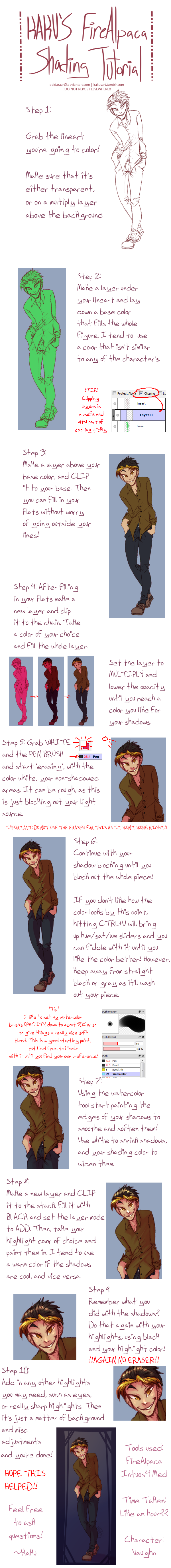 FireAlpaca Coloring Tutorial - The Kaku Way