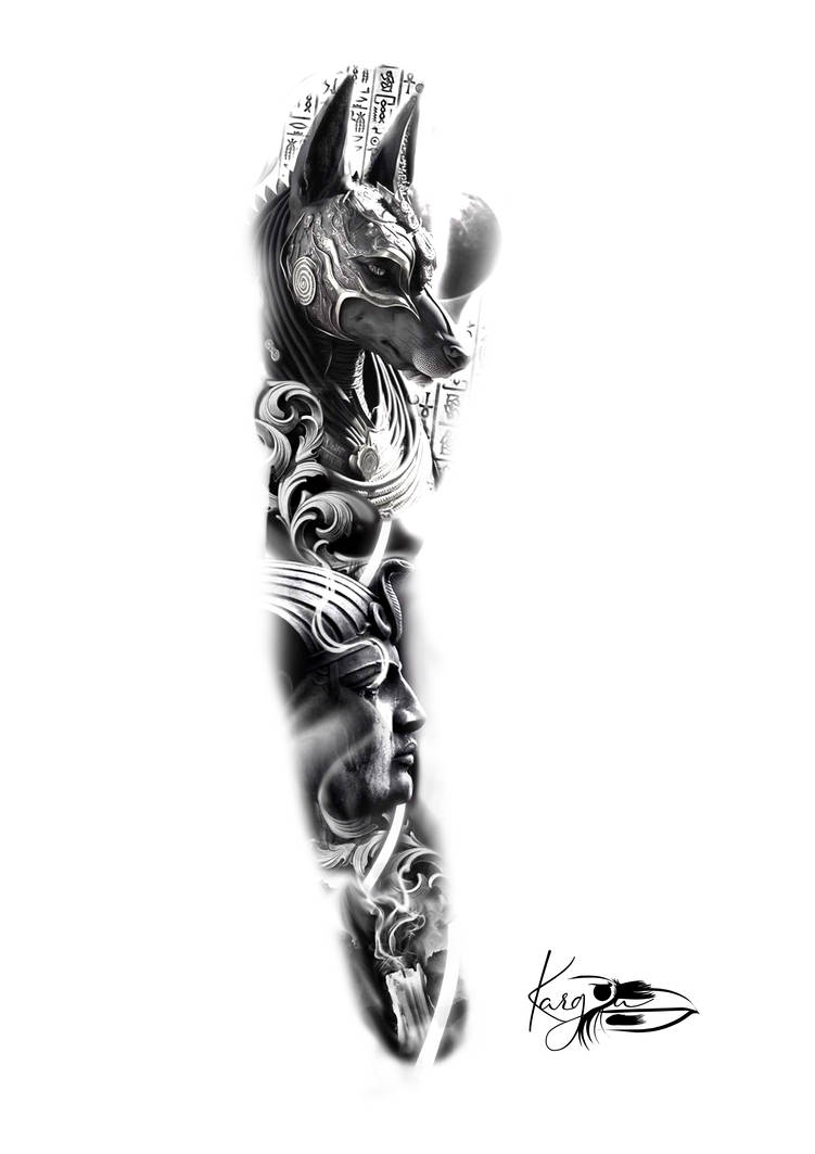Full Sleeve Custom Tattoo Design EGYPT GODS by 21V on DeviantArt