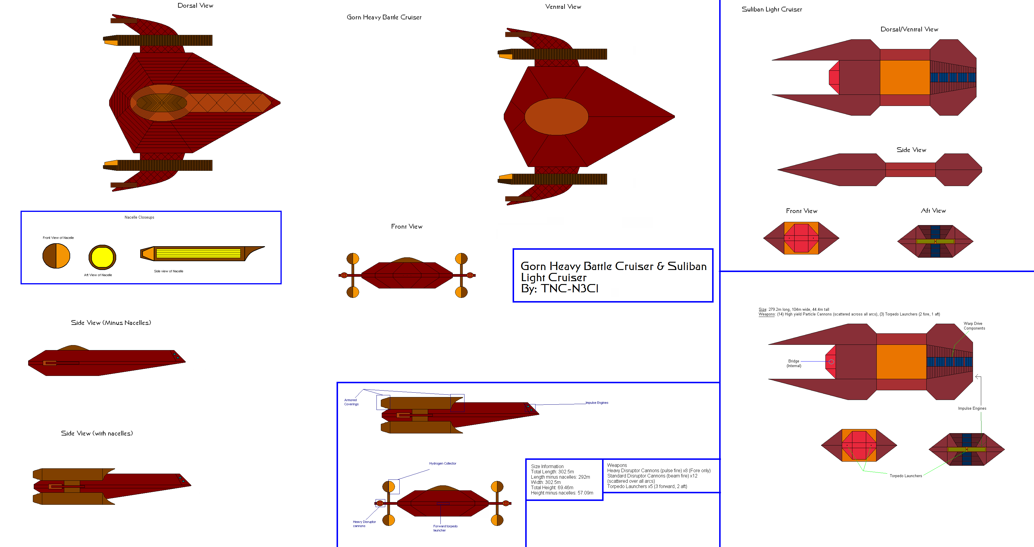 24th Century Gorn and Suliban Ship Concepts