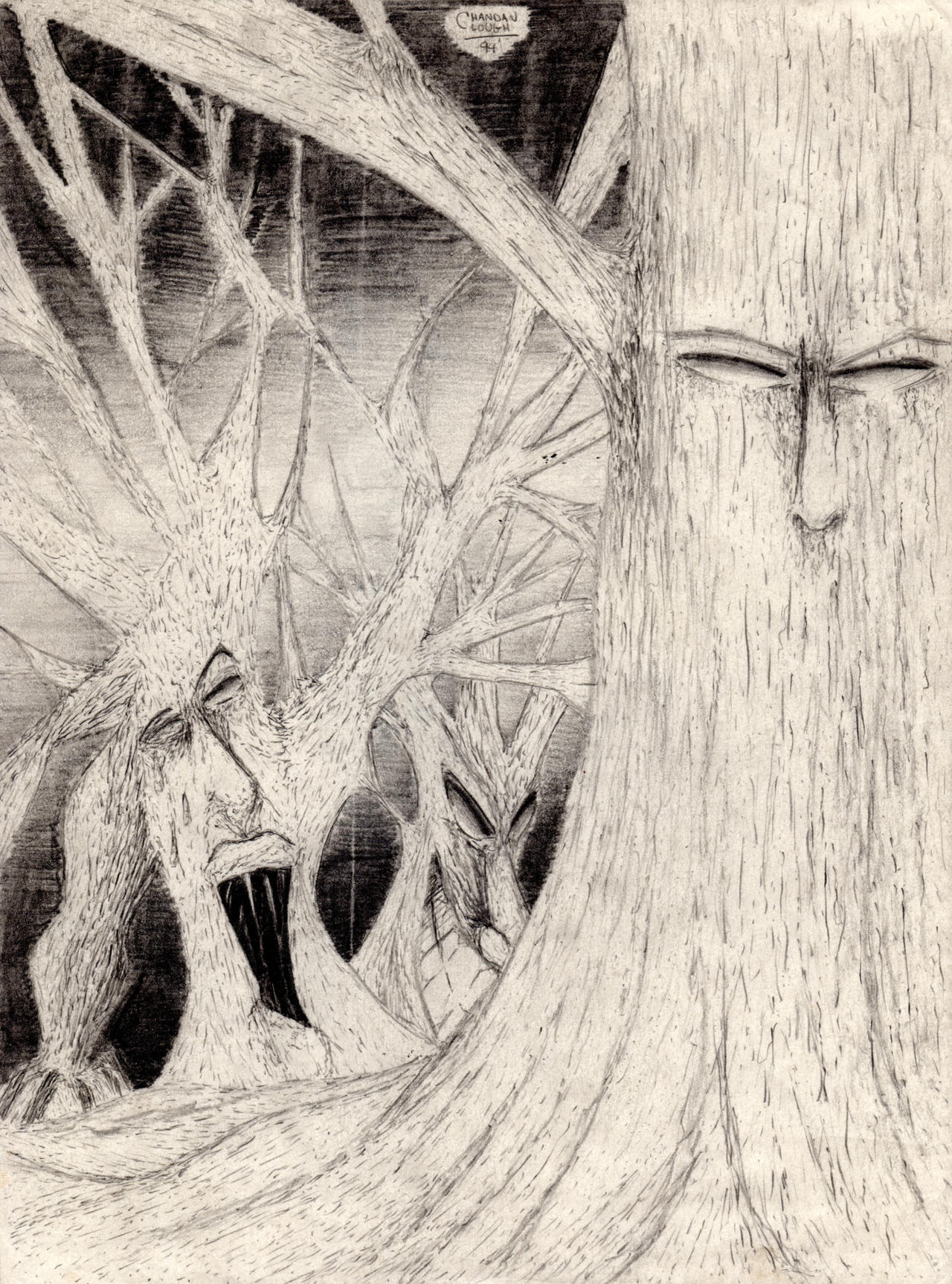Tree Drawing Screech Screaming Trees 1994 by Nasu2001 on DeviantArt