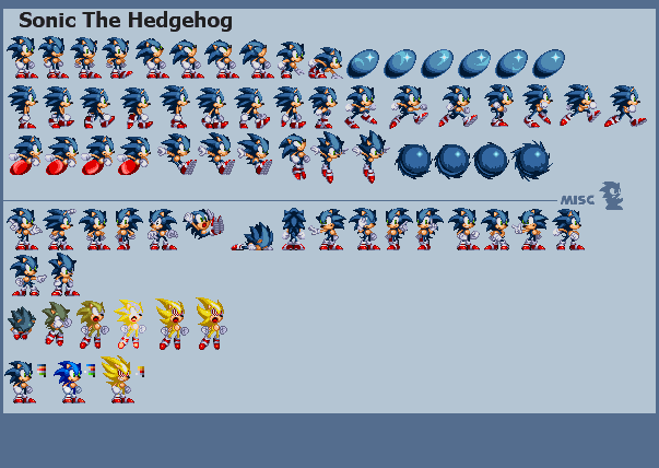 Modgen Sonic Sprites Sheet Remastered by SonicFanSheet on DeviantArt