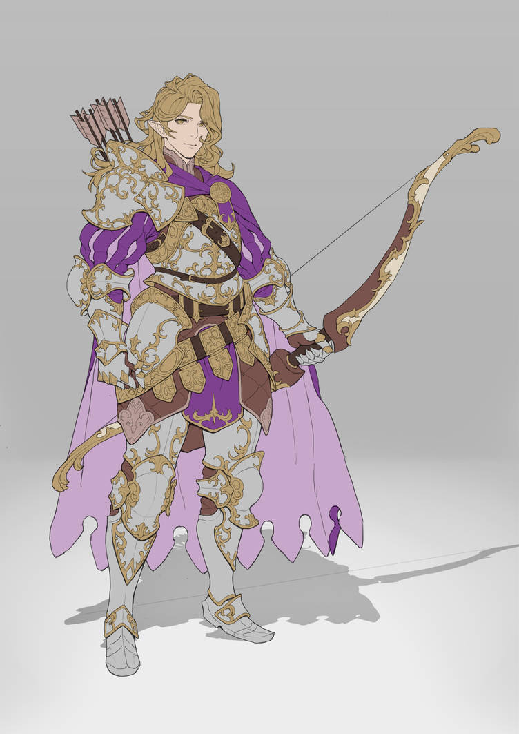 Purple Dragon Knight Archer WiP by nrcgray on DeviantArt