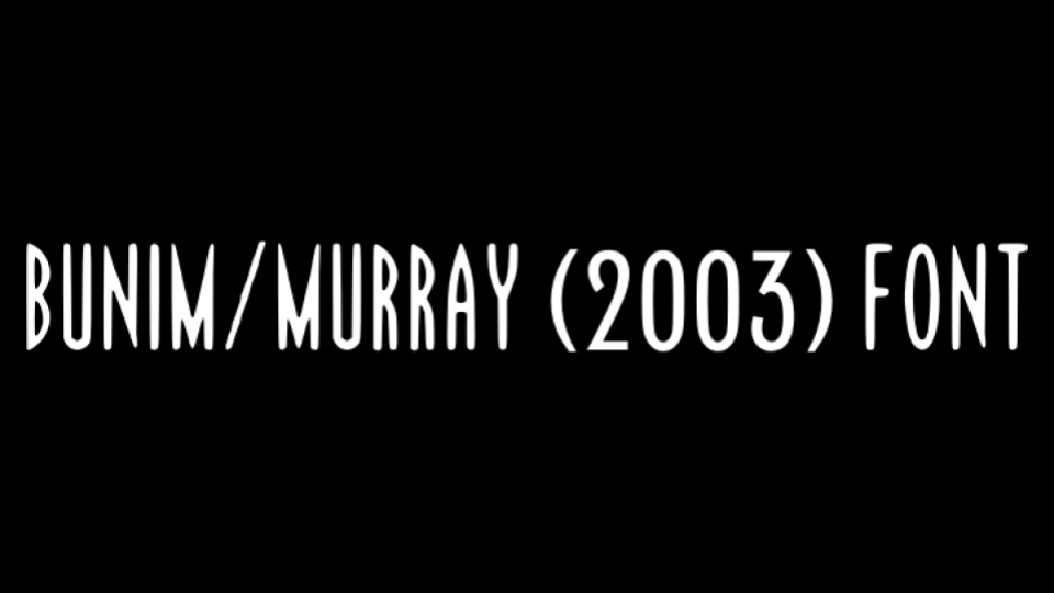 Code 2003 Font Bunim/Murray (2003) Font by ezequieljairo1 on DeviantArt
