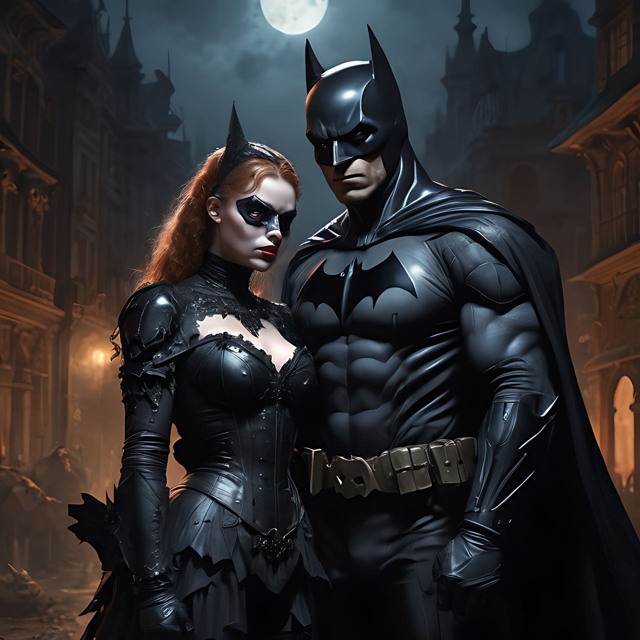 Batman and Batgirl - Victorian Gothic Art by Hellsprings on DeviantArt