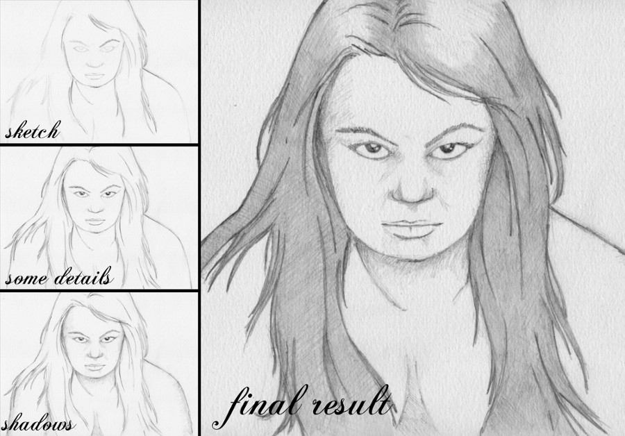 she - sketch 1 - progress