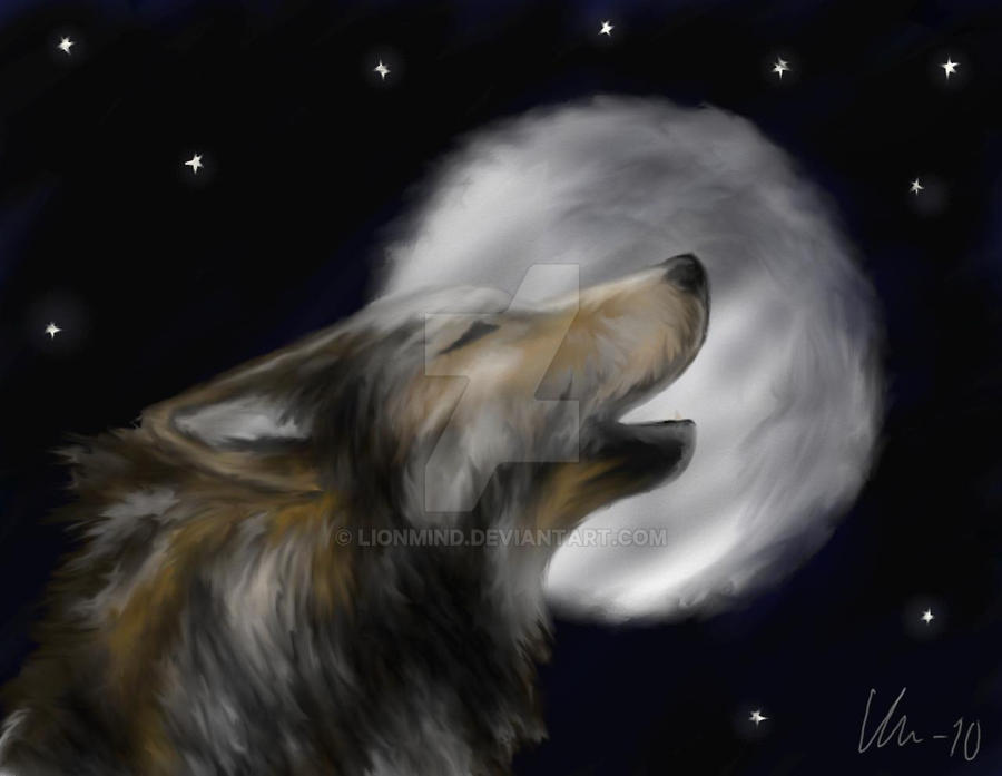 Howling wolf by Lionmind on DeviantArt