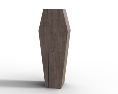 Large Standing Wood Coffin PNG