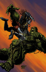 Swamp Thing vs Predator colors