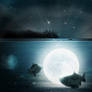 Underwater moon