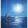 The scenery of the moonlit night