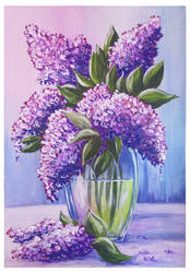 Lilacs in a vase by Alena-48