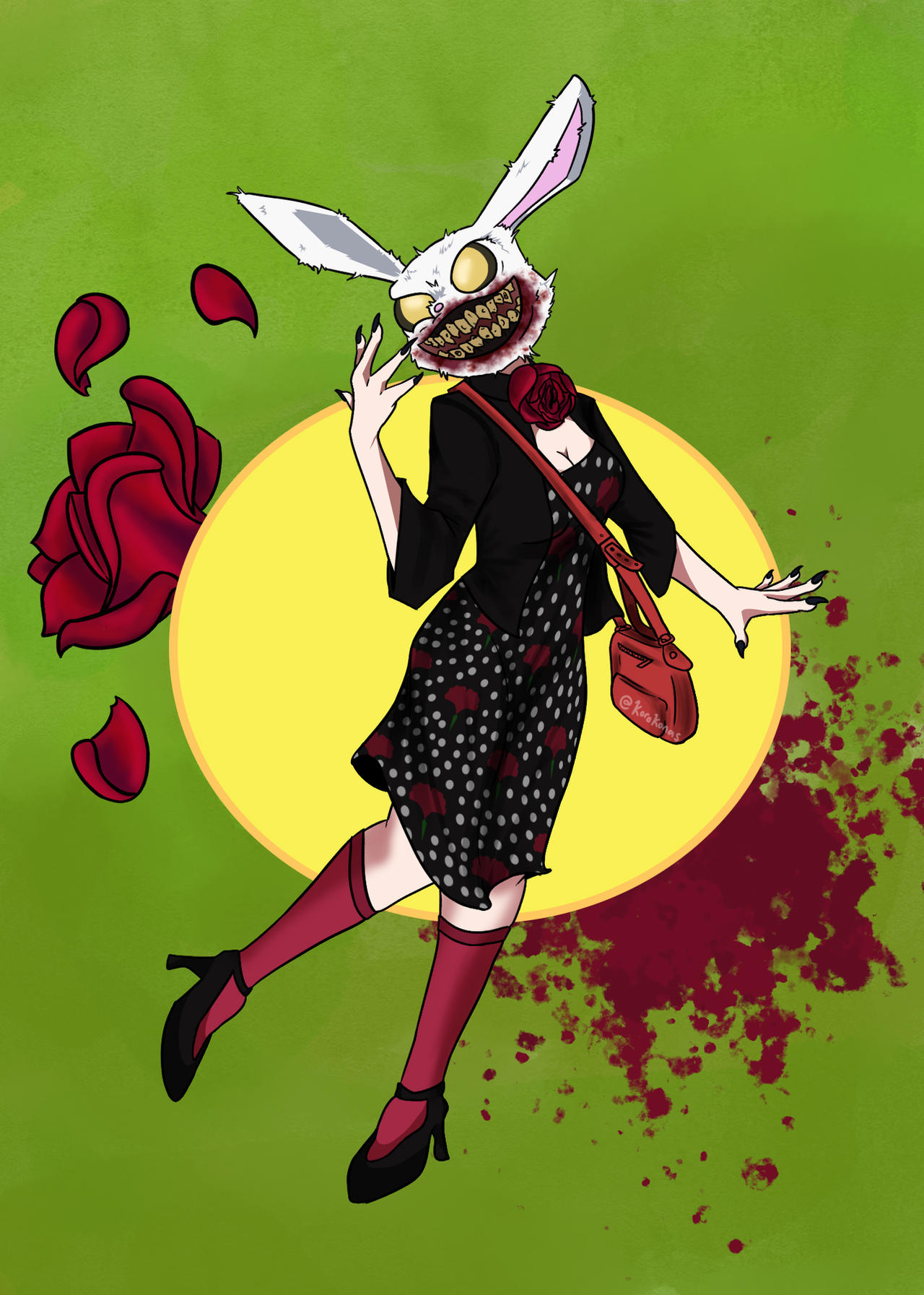 Lady Rabbit Horror Scary Bunny Lady by Korokonas on DeviantArt