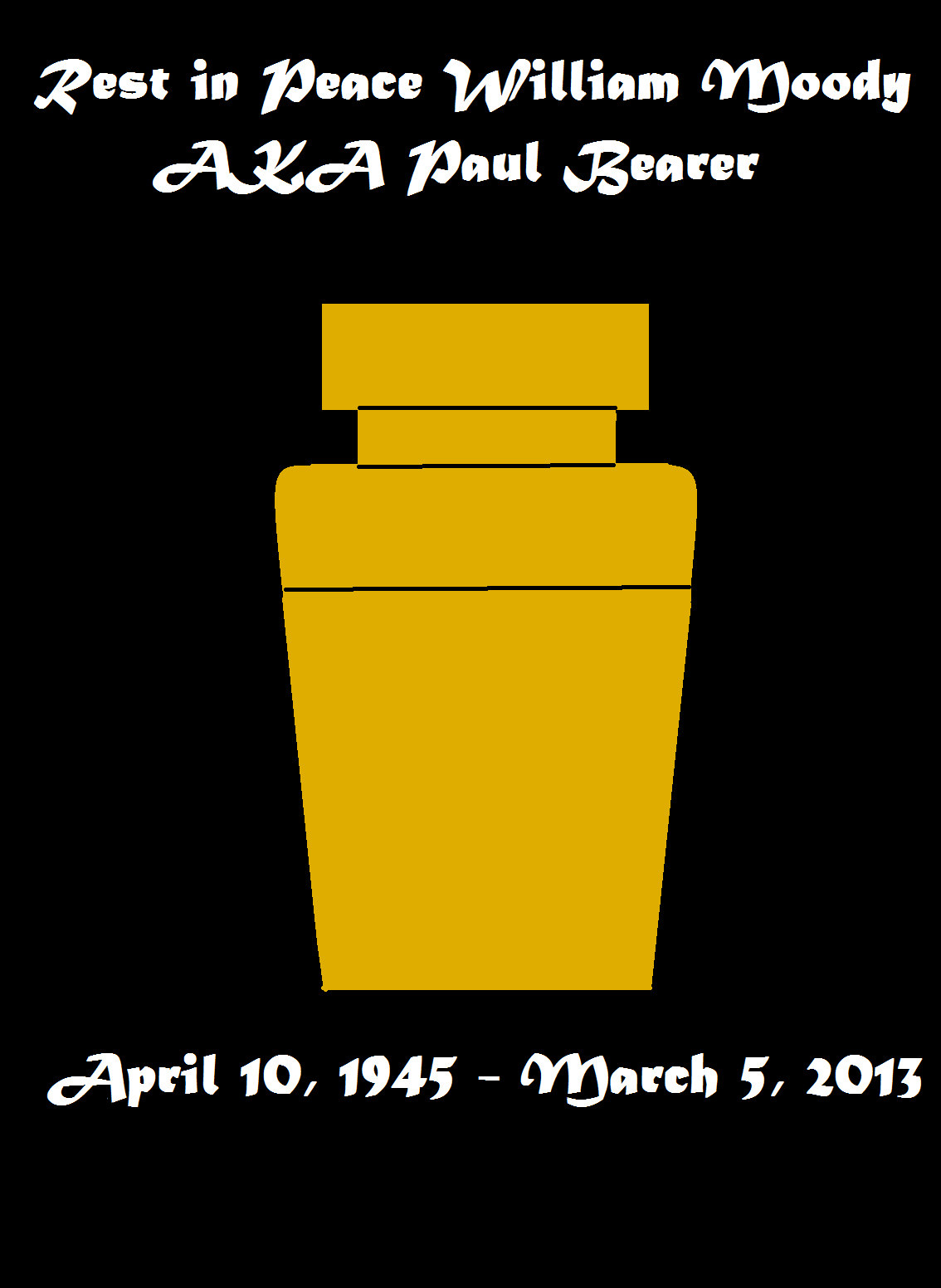 WWE: RIP Paul Bearer (1954-2013) by JDragon87