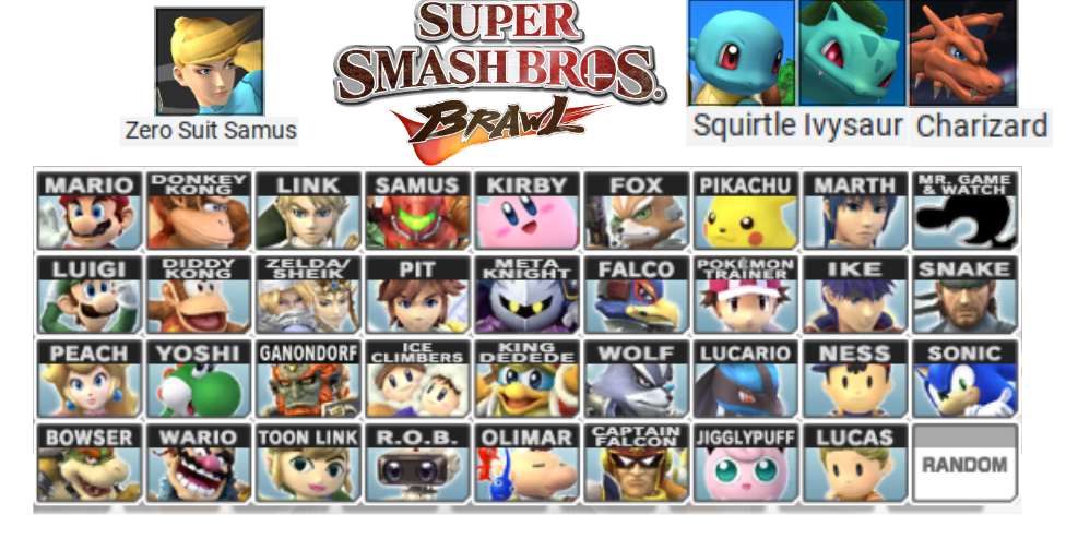 Super Smash Bros. Brawl Fighters by Lelan-B-Keeton on DeviantArt