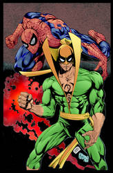 Iron Fist And Spidey by Sat Ivy color/flats by me