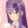 Yuri having a little tea