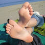 Soles on beach