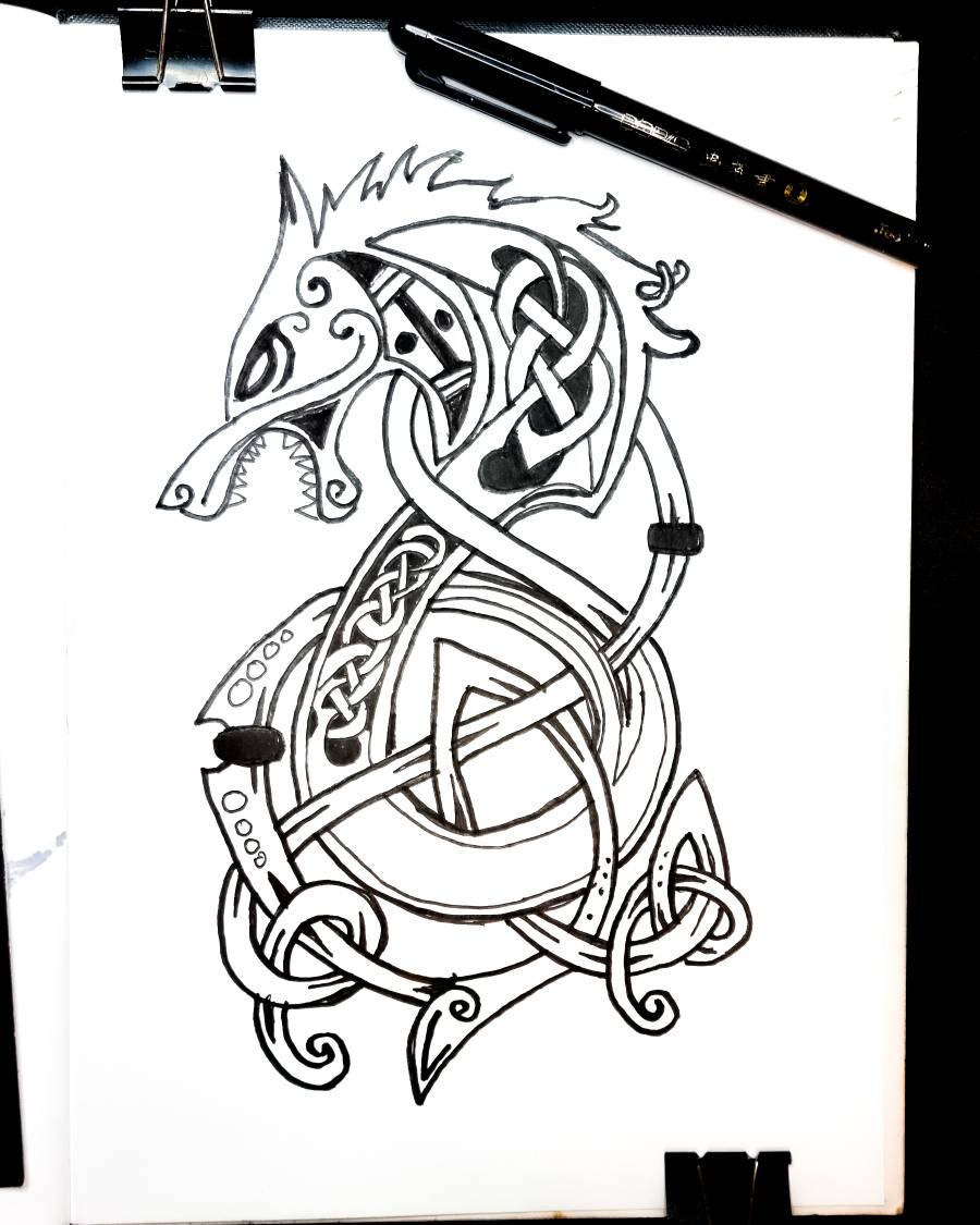 Wolves Knot Norse Wolf Knot Fenrir Wolf Knot Etsy.de