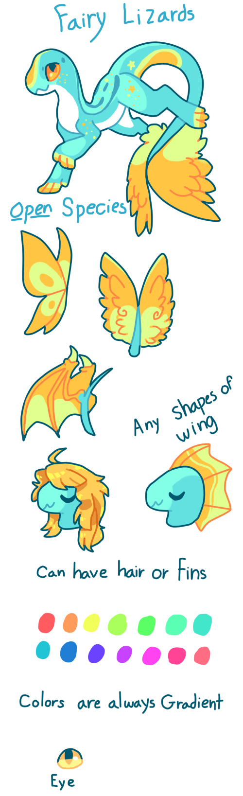 Fairy lizard's OPEN SPECIES REFF SHEET